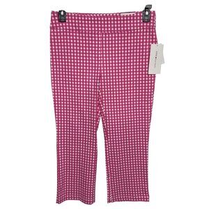 Intro Audrey Ankle Pink Gingham‎ Pants 8P Stretch NWT